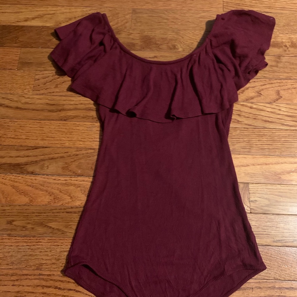 Burgundy bodysuit